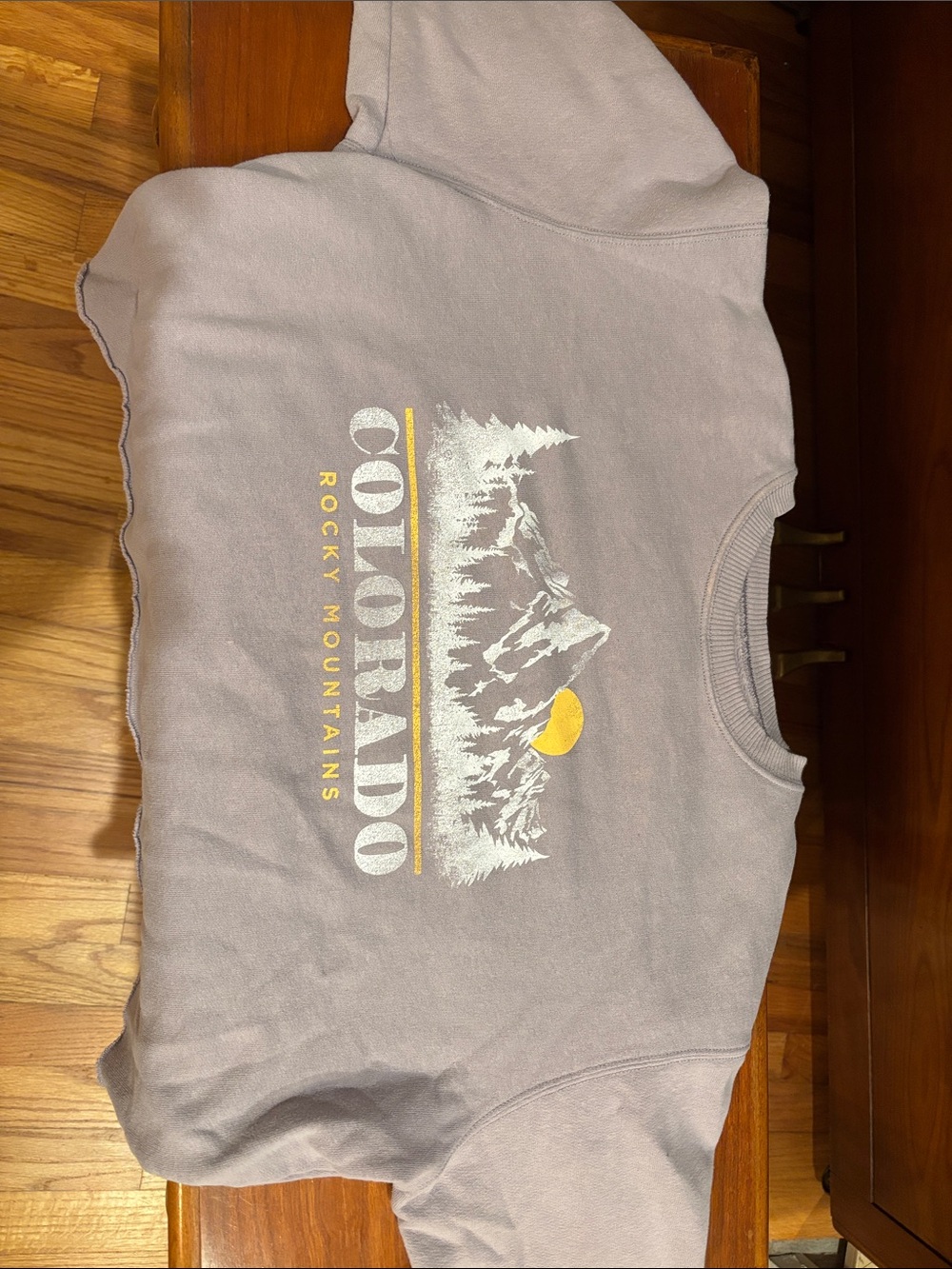 Kids' Holister Colorado Rocky Mountains Graphic Crewneck Sweatshirt cropped